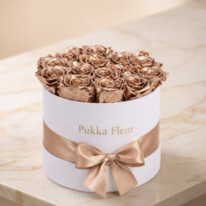 White Classic Box - Gold Roses
