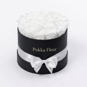 Black Classic Box - White Roses