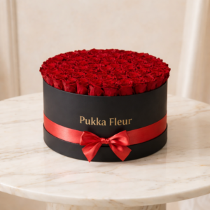 Black Luxe Classic Box - Red Roses