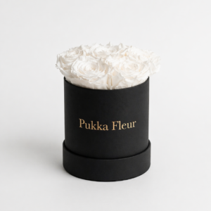 Black Basic Box – White Roses