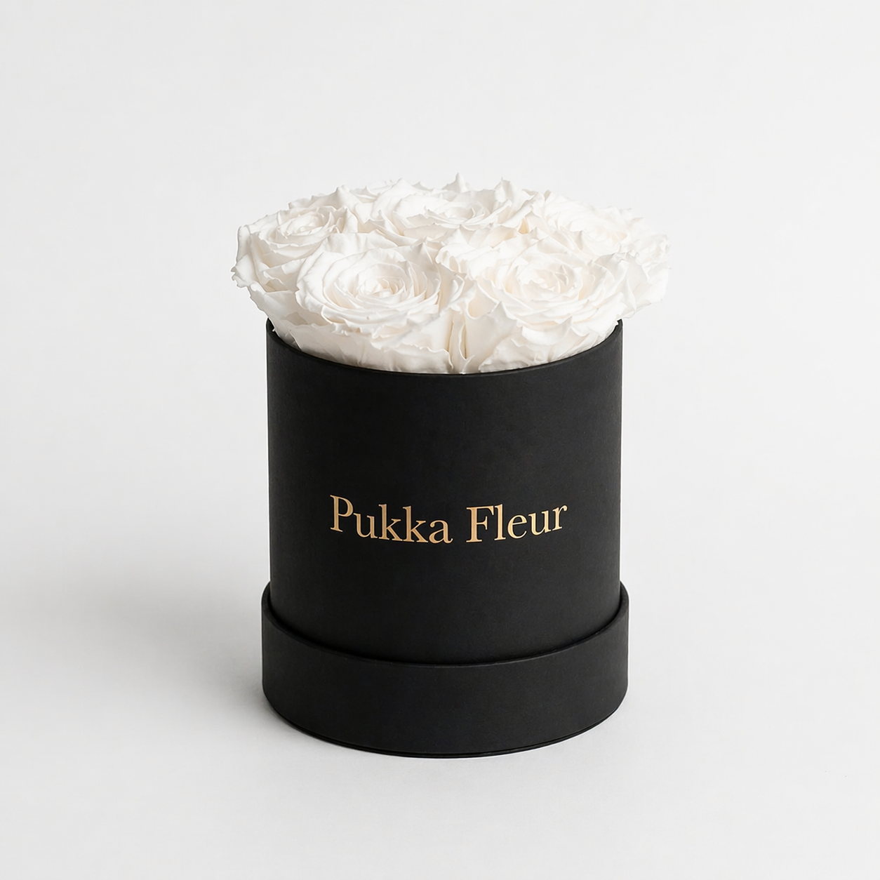 Black Basic Box – White Roses