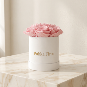 White Basic Box – Pink Roses